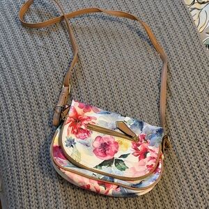 Apt. 9 Floral Crossbody Bag - Pink and Blue